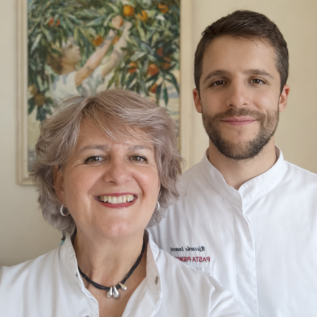 Luisa Delpiano Inversi et Riccardo Inversi, Pasta Piemonte à Menton